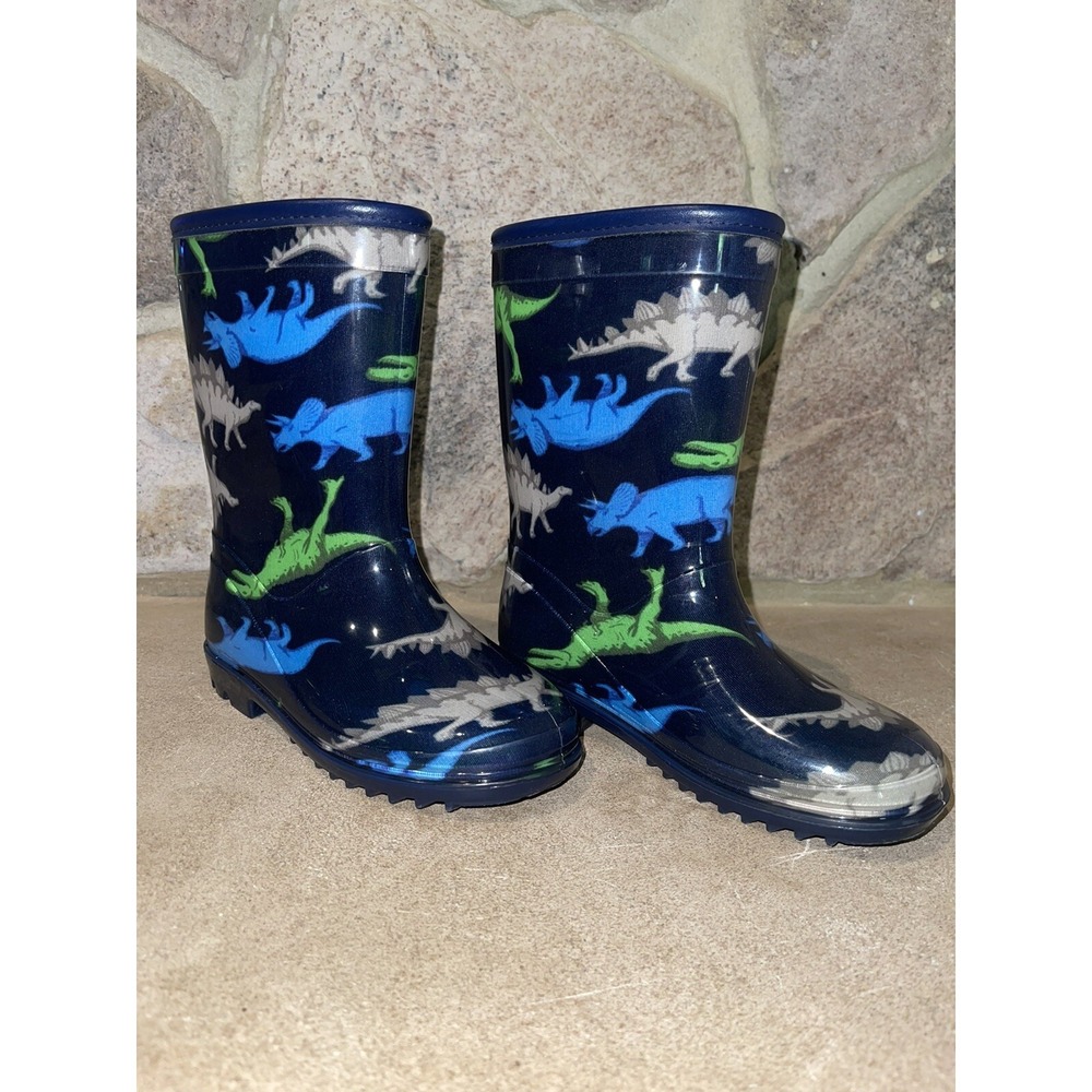 Carter's Tyran-R Dinosaur- Boy (Size 11)- Rain Boots- Navy